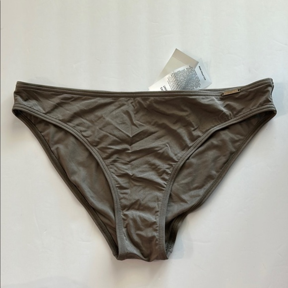 Sapph Anise High Brief taupe size large bikini swim bottoms size large NWT